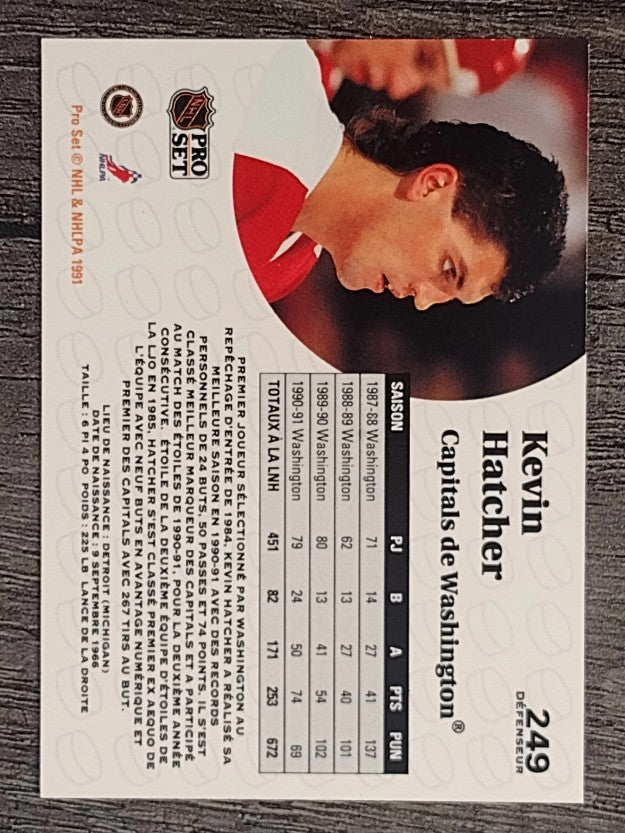 1991-92 Pro Set French #249 Kevin Hatcher