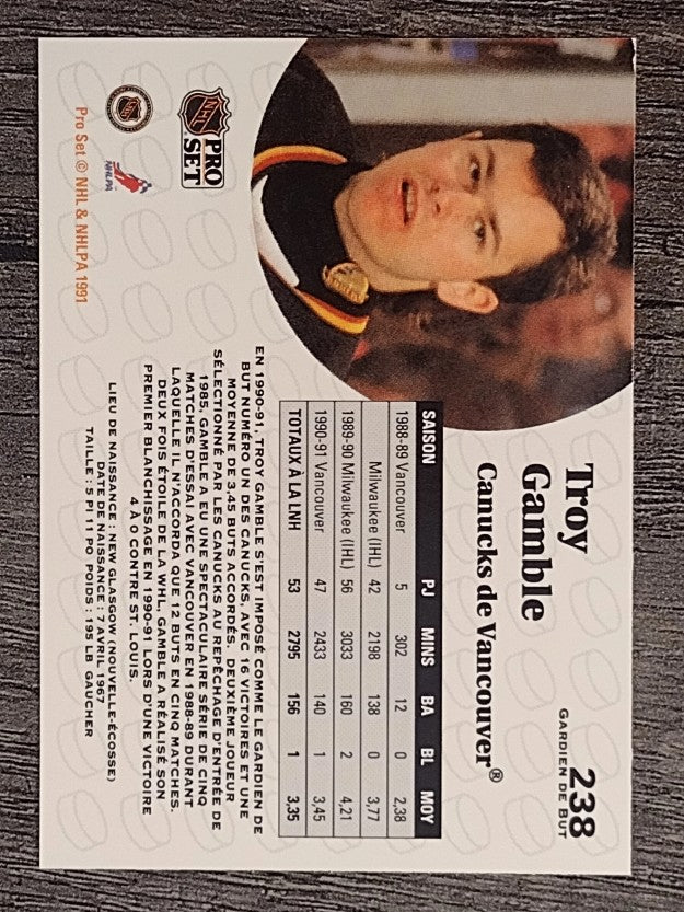 1991-92 Pro Set French #238 Troy Gamble