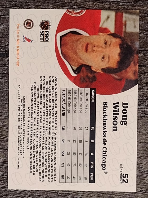 1991-92 Pro Set French #52 Doug Wilson