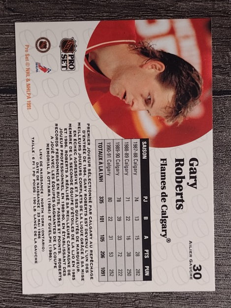 1991-92 Pro Set French #30 Gary Roberts