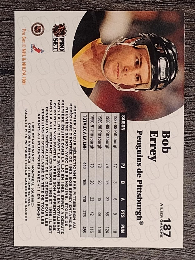 1991-92 Pro Set French #187 Bob Errey