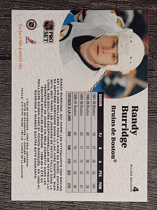 1991-92 Pro Set French #4 Randy Burridge