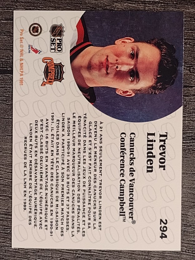 1991-92 Pro Set French #294 Trevor Linden AS