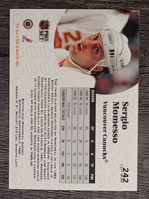 1991-92 Pro Set #242 Sergio Momesso