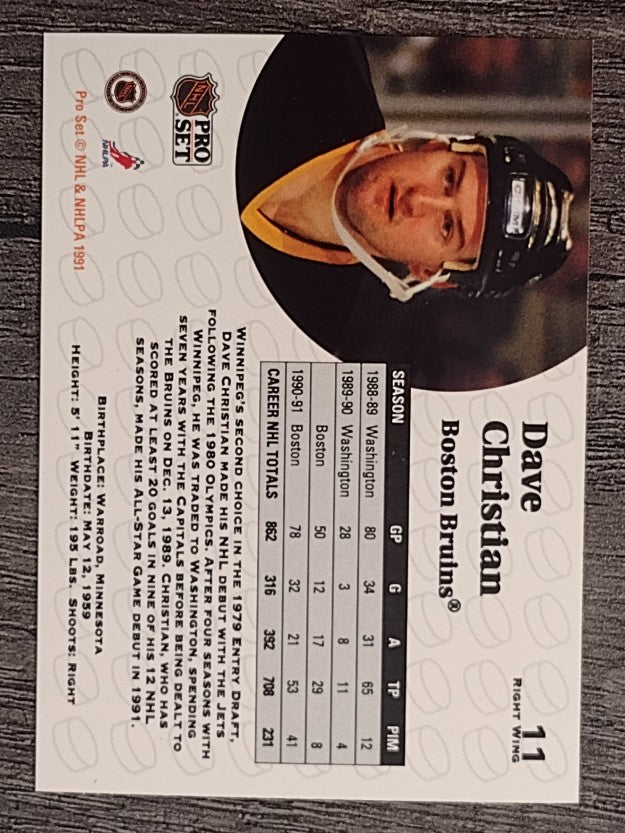 1991-92 Pro Set #11 Dave Christian