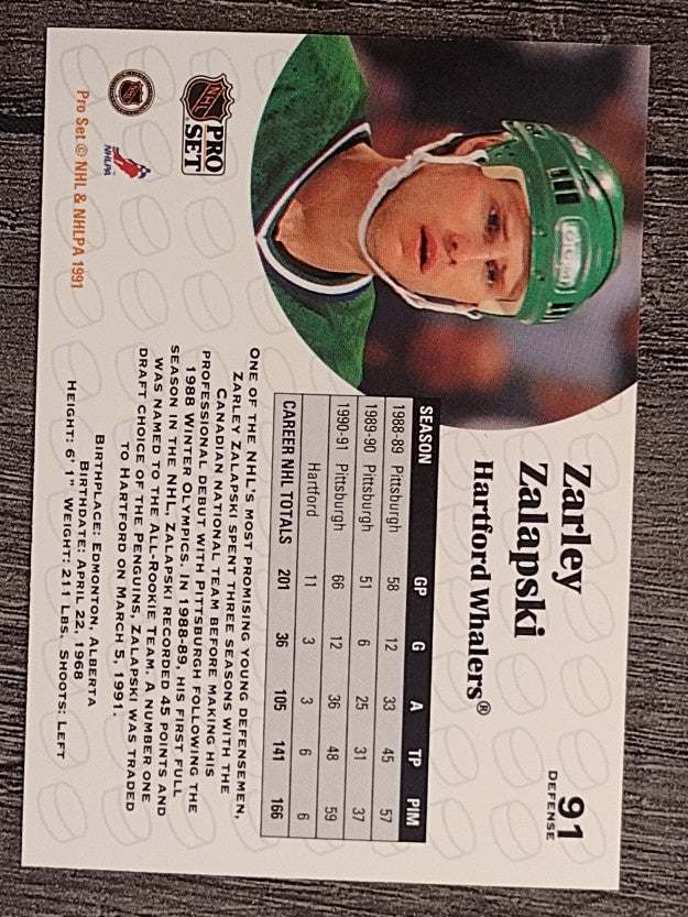 1991-92 Pro Set #91 Zarley Zalapski