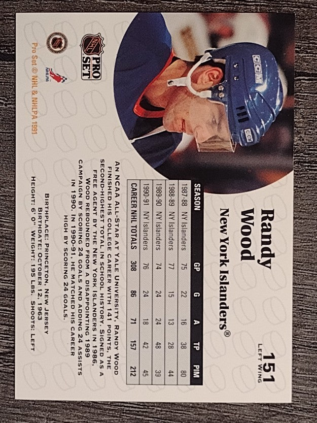 1991-92 Pro Set #151 Randy Wood