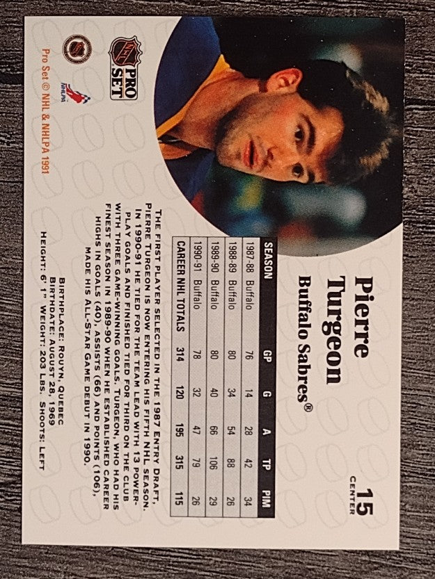 1991-92 Pro Set #15 Pierre Turgeon