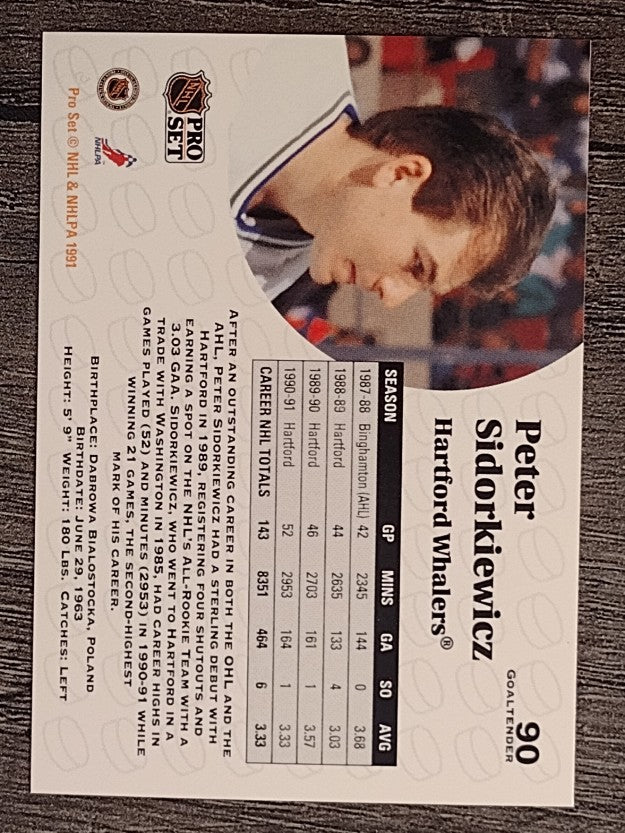1991-92 Pro Set #90 Peter Sidorkiewicz