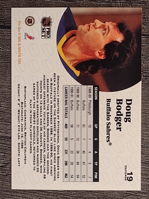 1991-92 Pro Set #19 Doug Bodger