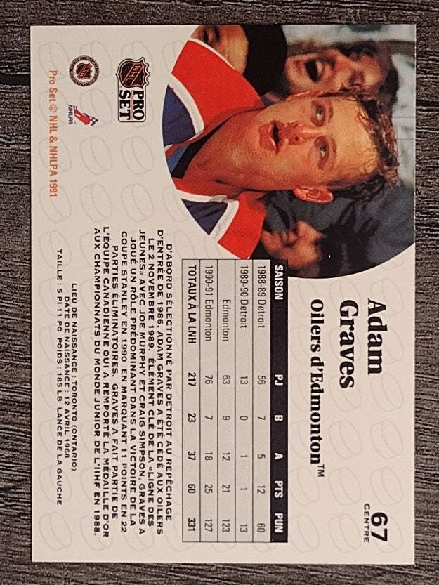 1991-92 Pro Set French #67 Adam Graves
