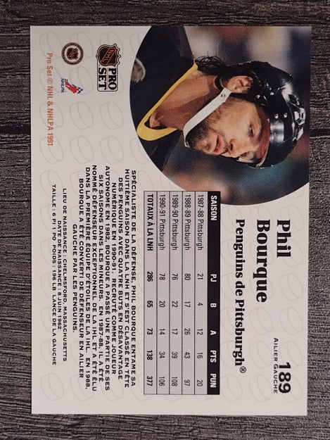 1991-92 Pro Set French #189 Phil Bourque