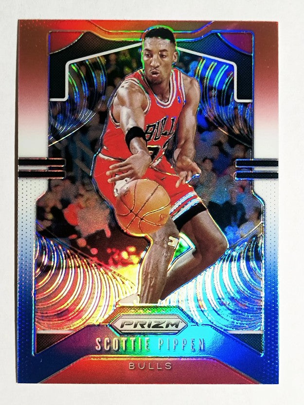 2019-20 Panini Prizm Prizms Red White and Blue #10 Scottie Pippen