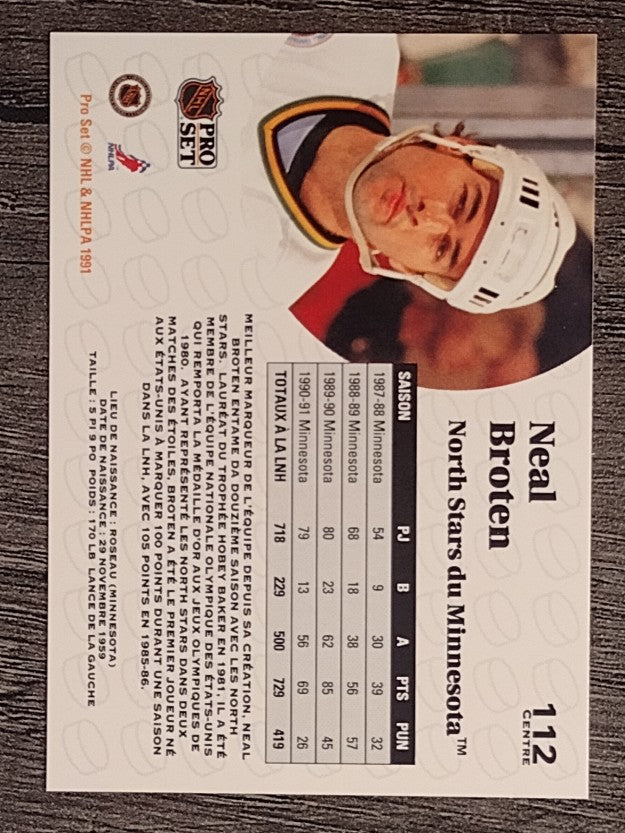1991-92 Pro Set French #112 Neal Broten