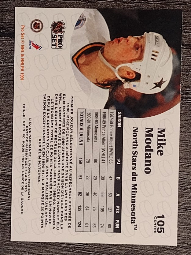 1991-92 Pro Set French #105 Mike Modano