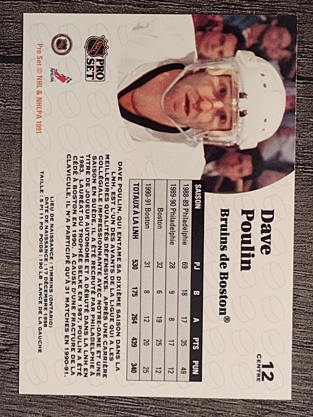 1991-92 Pro Set French #12 Dave Poulin