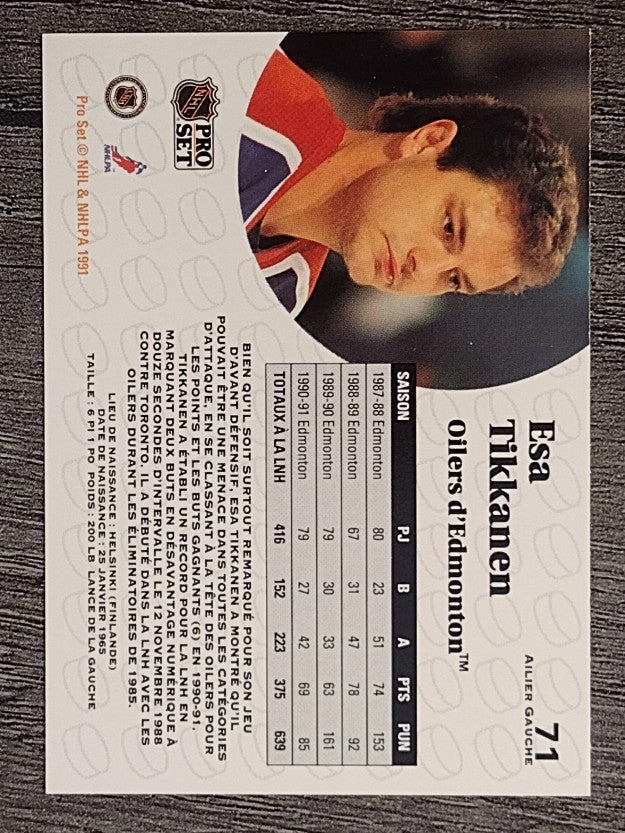 1991-92 Pro Set French #71 Esa Tikkanen