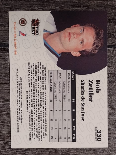 1991-92 Pro Set French #330 Rob Zettler