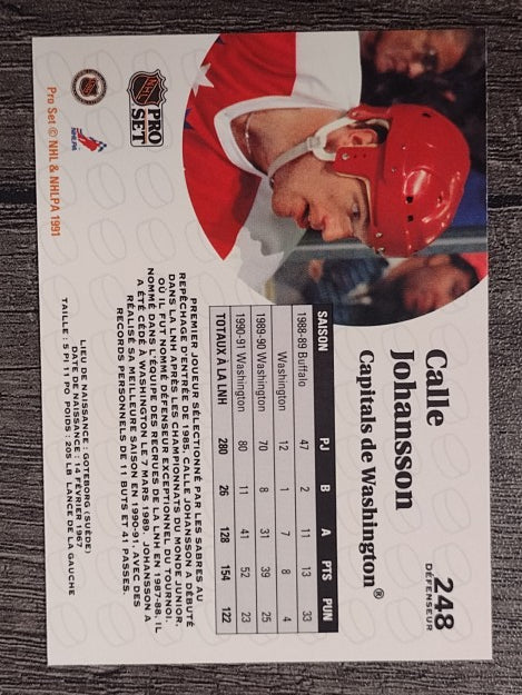 1991-92 Pro Set French #248 Calle Johansson
