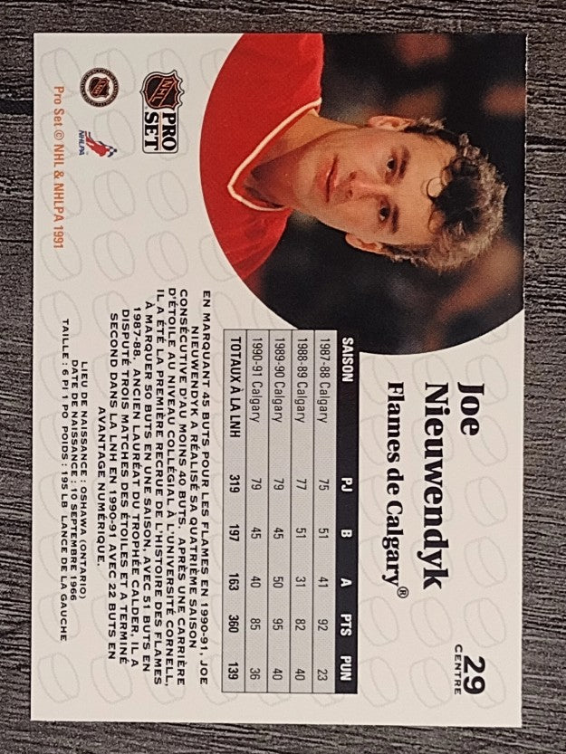 1991-92 Pro Set French #29 Joe Nieuwendyk