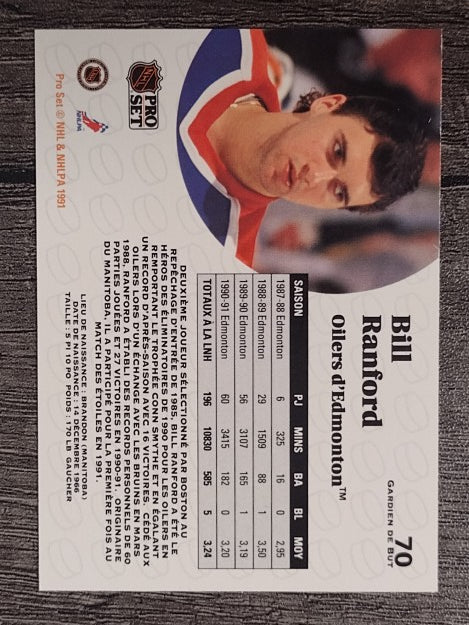 1991-92 Pro Set French #70 Bill Ranford