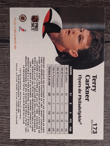 1991-92 Pro Set French #173 Terry Carkner