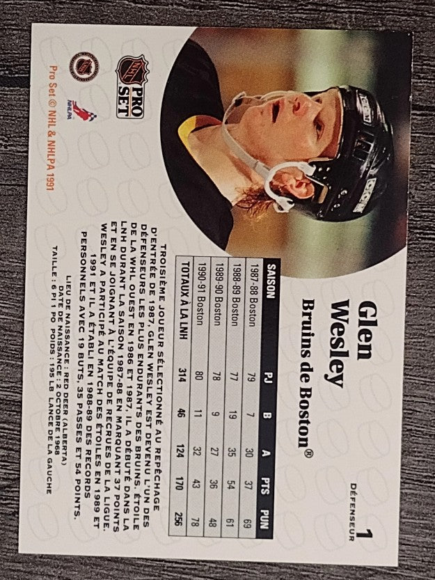 1991-92 Pro Set French #1 Glen Wesley