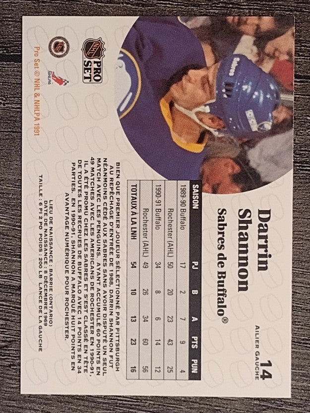 1991-92 Pro Set French #14 Darrin Shannon