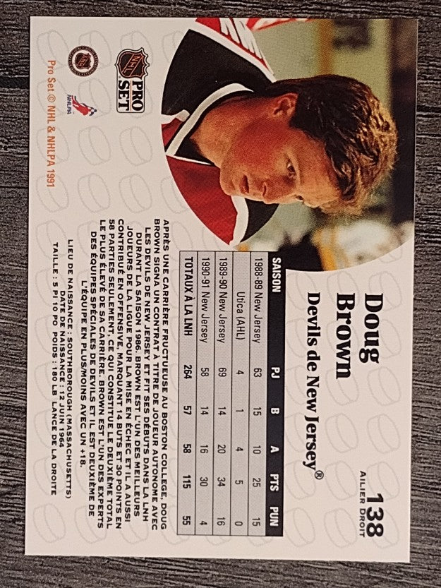 1991-92 Pro Set French #138 Doug Brown