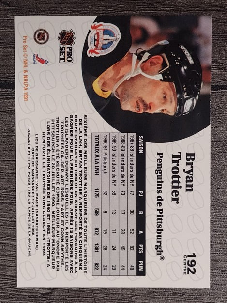 1991-92 Pro Set French #192 Bryan Trottier