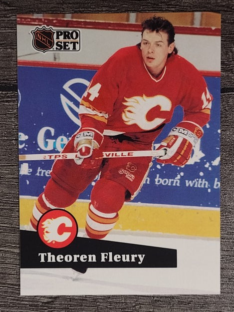 1991-92 Pro Set French #28 Theo Fleury