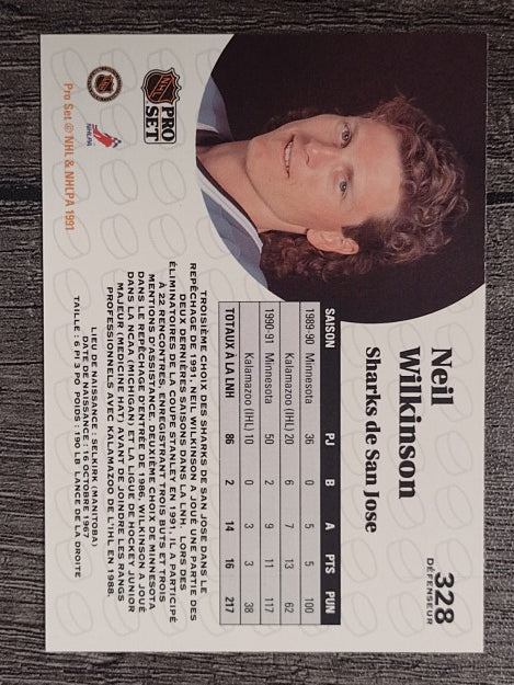 1991-92 Pro Set French #328 Neil Wilkinson