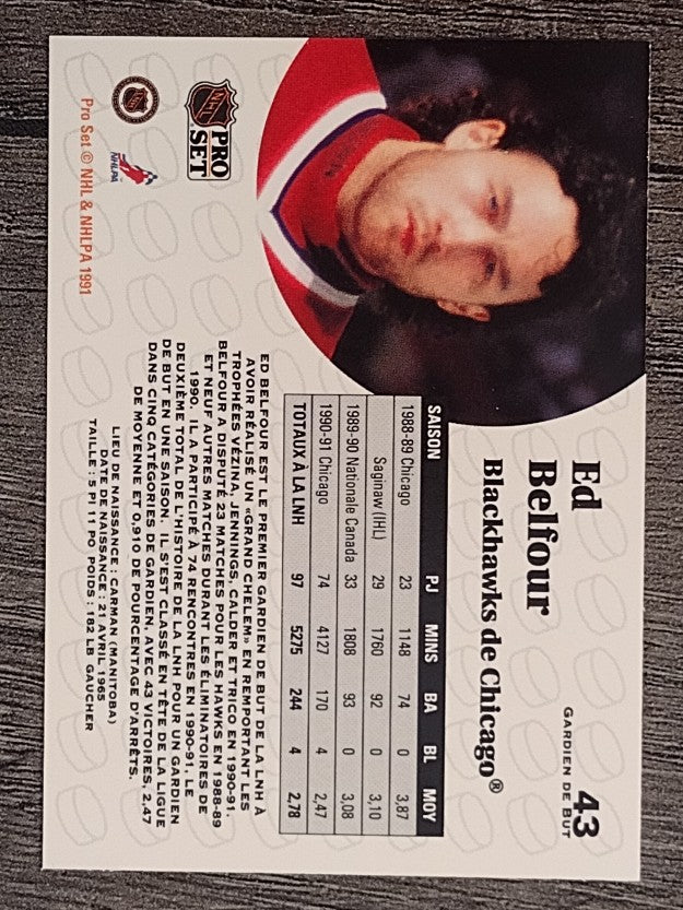 1991-92 Pro Set French #43 Ed Belfour