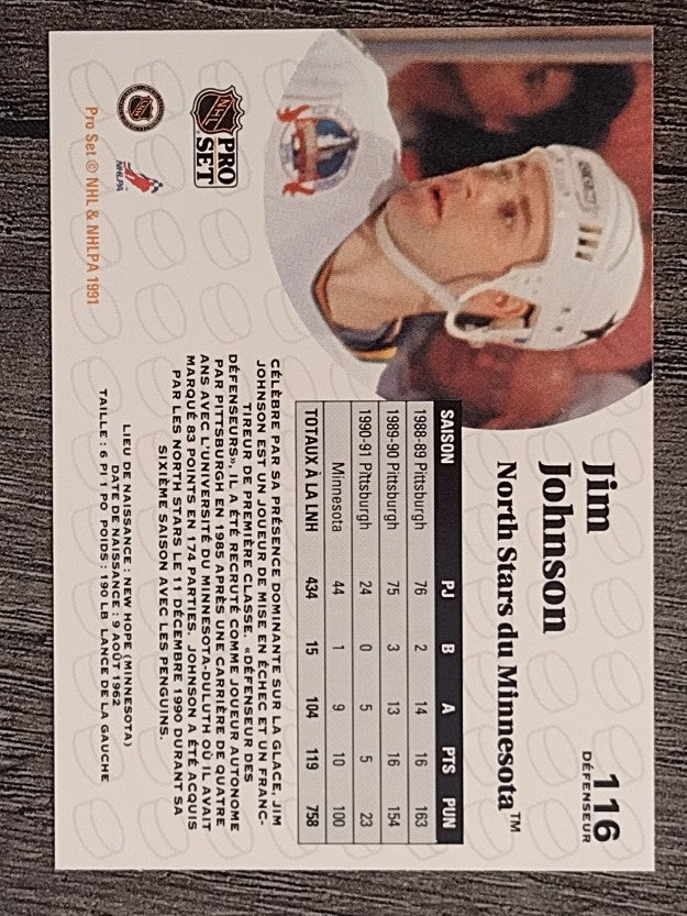 1991-92 Pro Set French #116 Jim Johnson