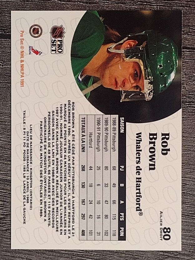 1991-92 Pro Set French #80 Rob Brown