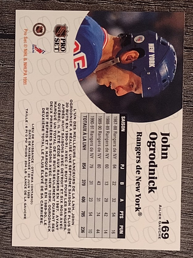1991-92 Pro Set French #169 John Ogrodnick