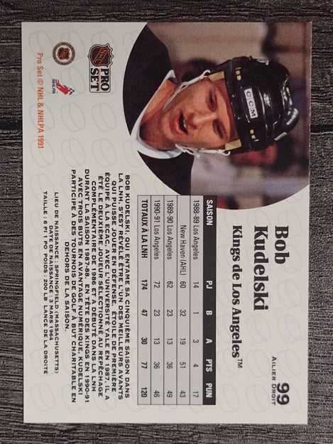 1991-92 Pro Set French #99 Bob Kudelski