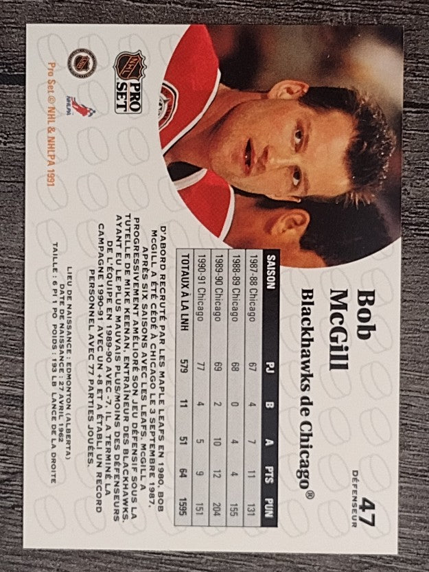 1991-92 Pro Set French #47 Bob McGill