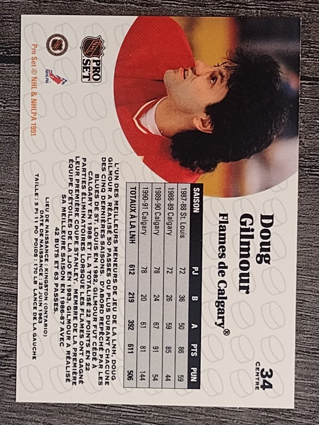 1991-92 Pro Set French #34 Doug Gilmour