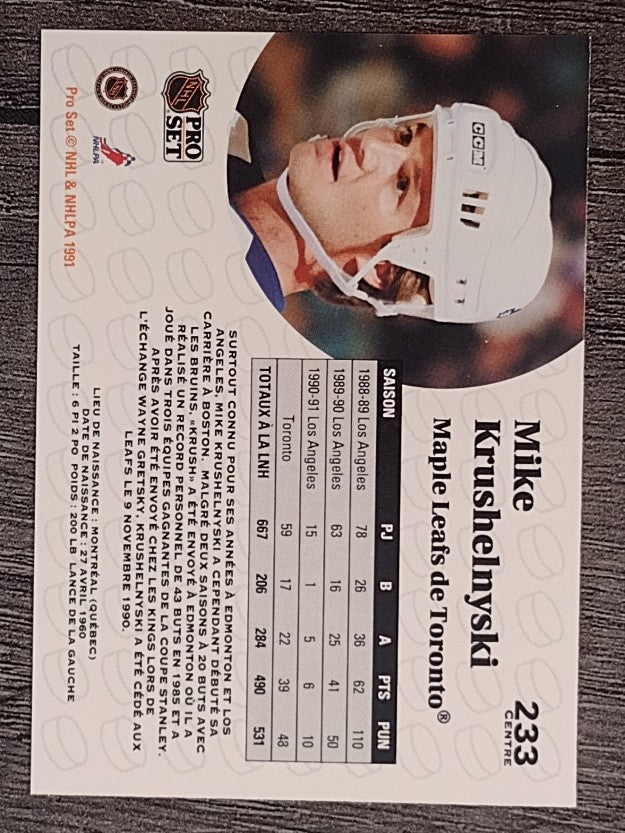 1991-92 Pro Set French #233 Mike Krushelnyski