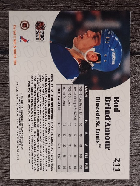 1991-92 Pro Set French #211 Rod Brind'Amour