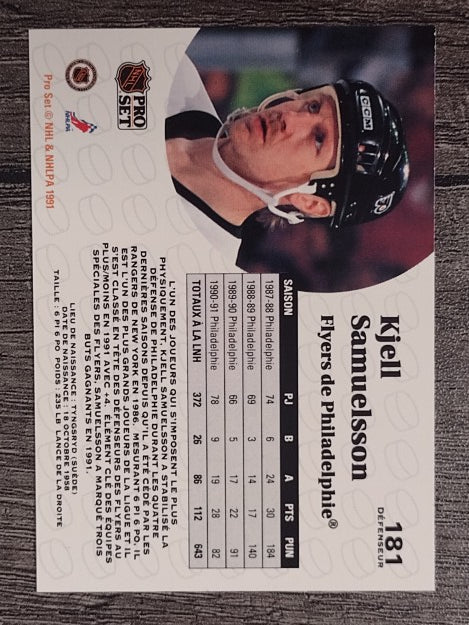 1991-92 Pro Set French #181 Kjell Samuelsson