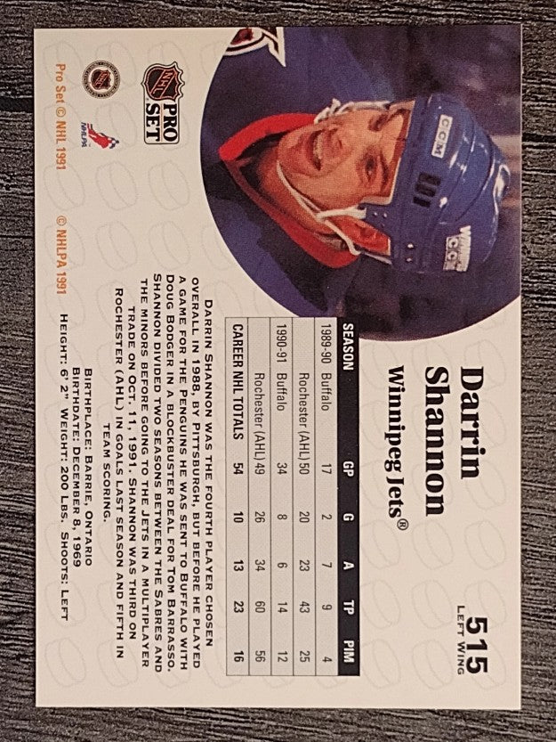 1991-92 Pro Set #515 Darrin Shannon
