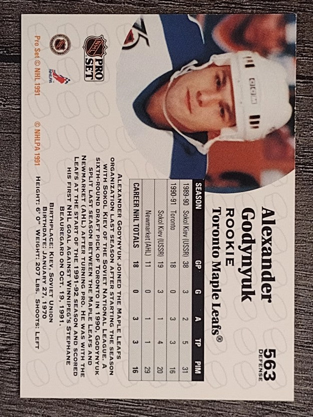 1991-92 Pro Set #563 Alexander Godynyuk RC