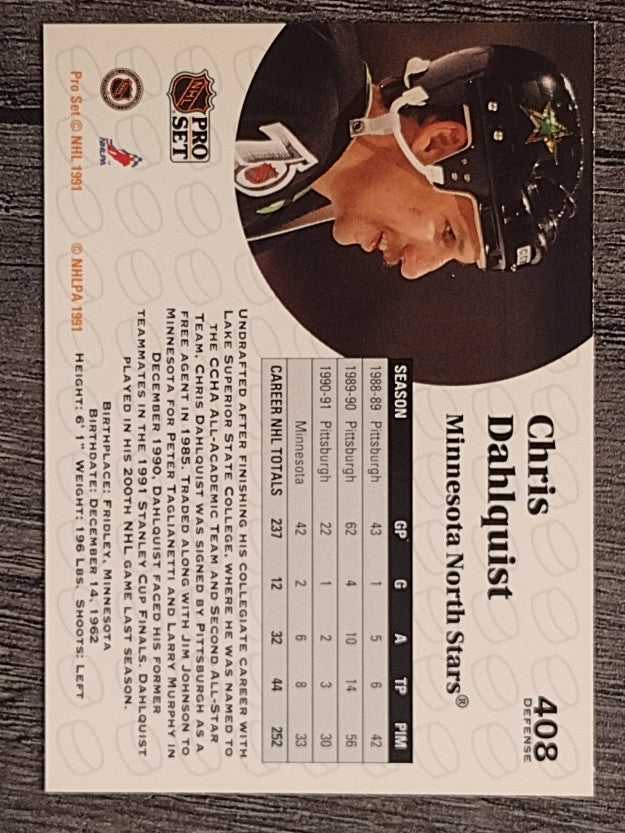 1991-92 Pro Set #408 Chris Dahlquist
