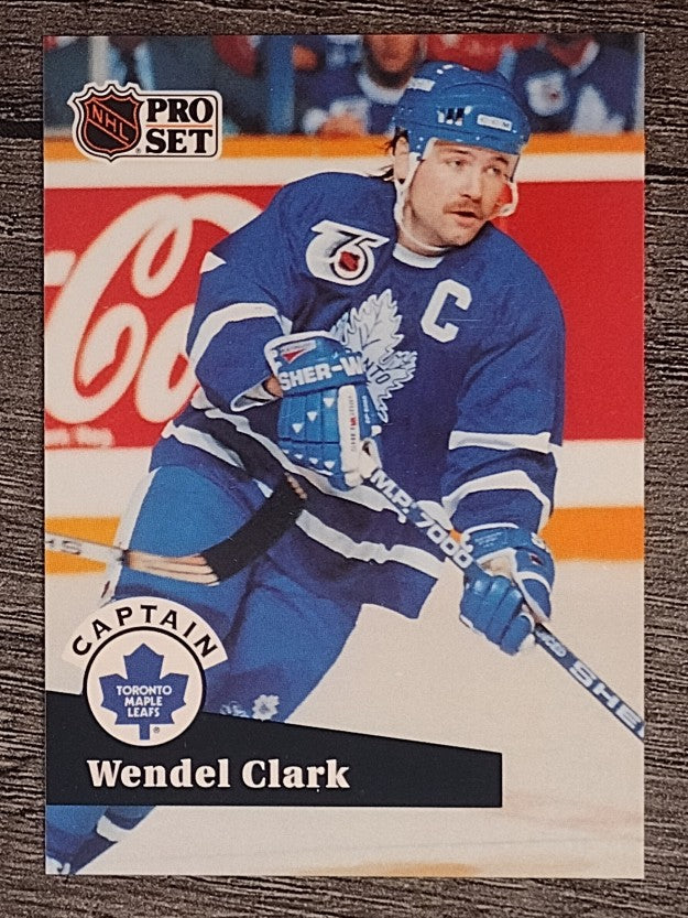 1991-92 Pro Set #585 Wendel Clark CAP