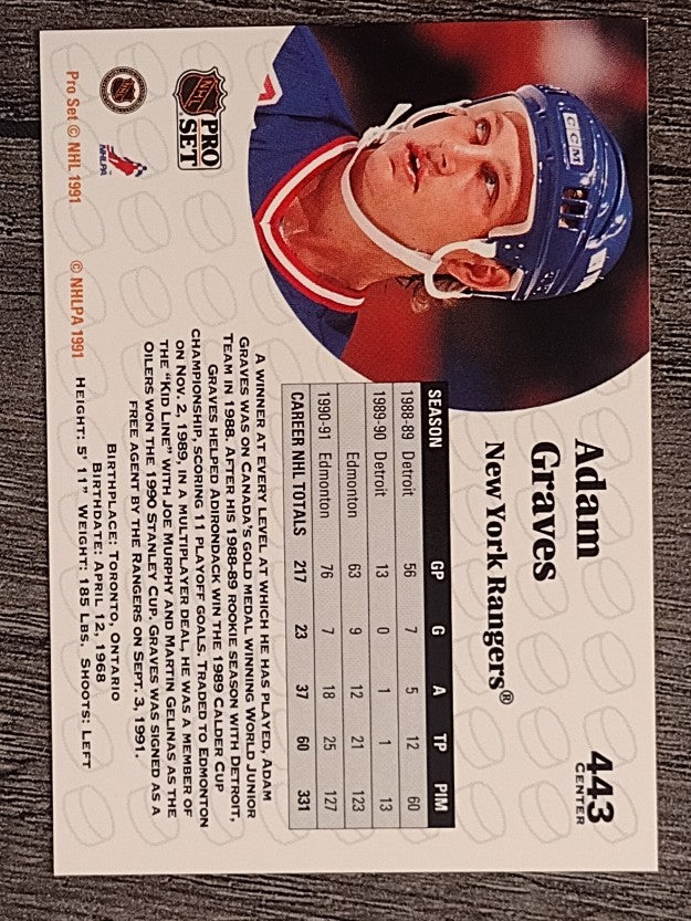 1991-92 Pro Set #443 Adam Graves