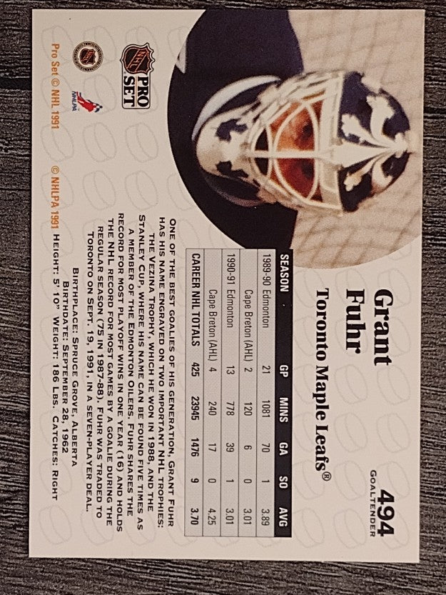 1991-92 Pro Set #494 Grant Fuhr
