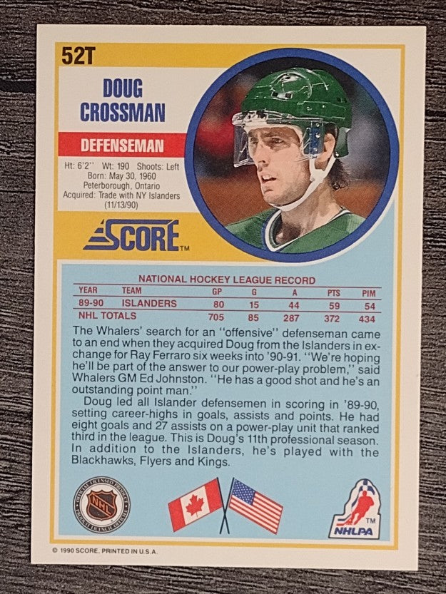 1990-91 Score Rookie Traded #52T Doug Crossman
