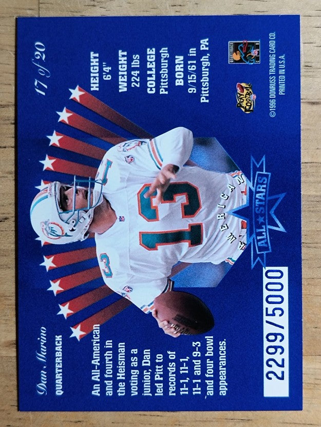1996 Leaf American All-Stars #17 Dan Marino
